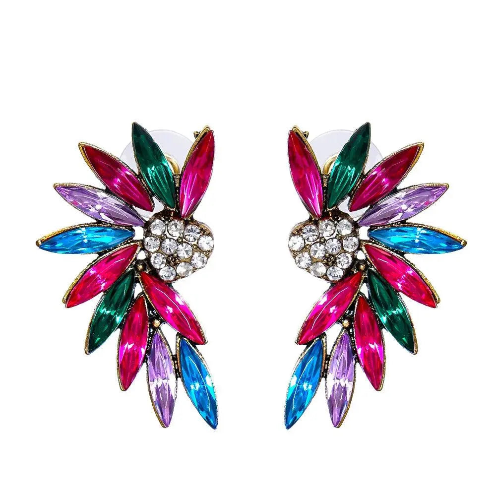 Heart Wing Earrings with Zirconias