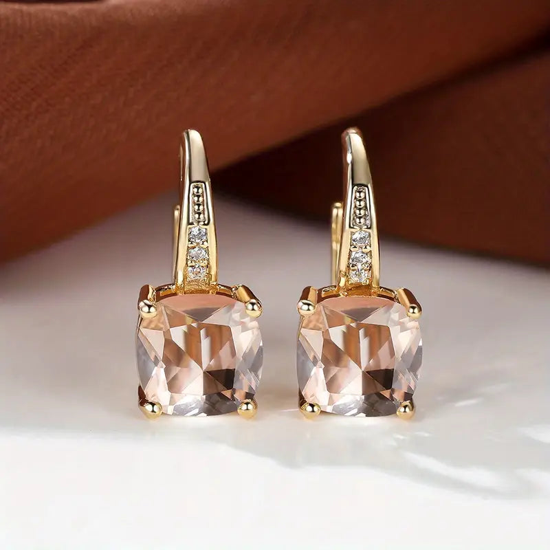 Mystic Stone Hoop Earrings