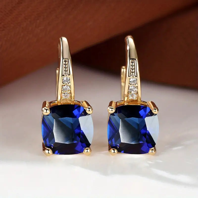 Mystic Stone Hoop Earrings