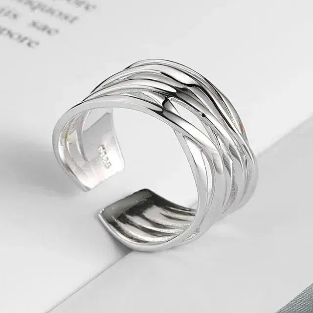 Vintage Silver Multilayer Earrings