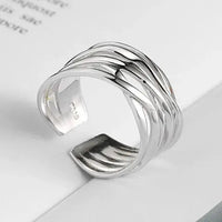 Vintage Silver Multilayer Earrings