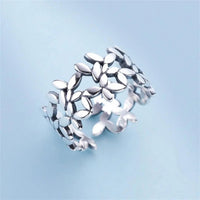 Adjustable Sterling Silver Ivy Ring