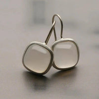 Vintage cubic moon crystal earrings