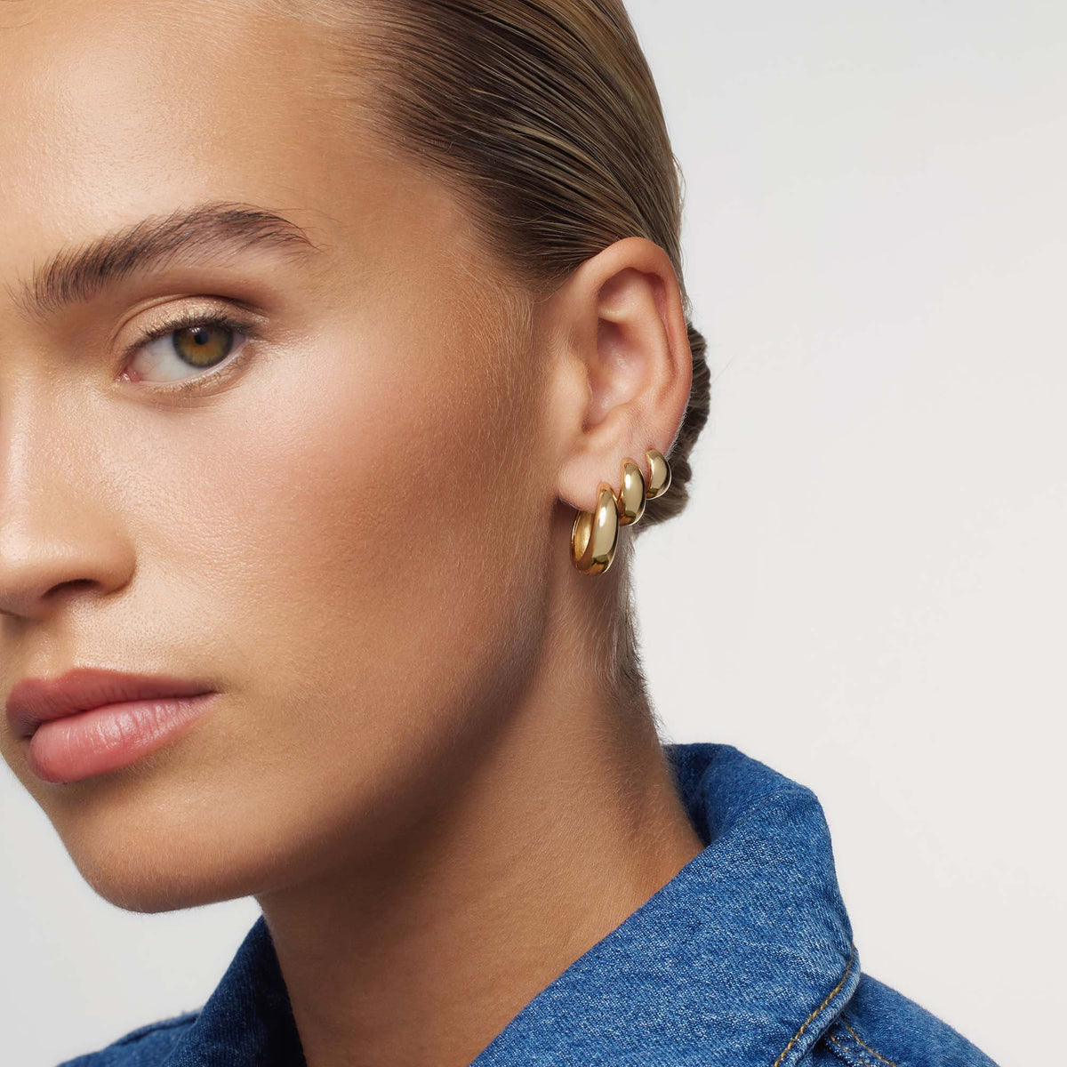 Rue Statement Hoops | Gold 18k