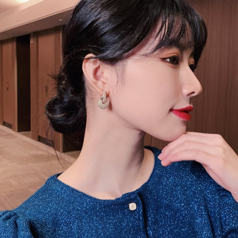 Gold earrings "Pearls of Love