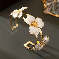 Open White Blossom Bracelet