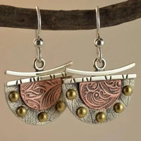 Vintage Braun Half-Moon Earrings
