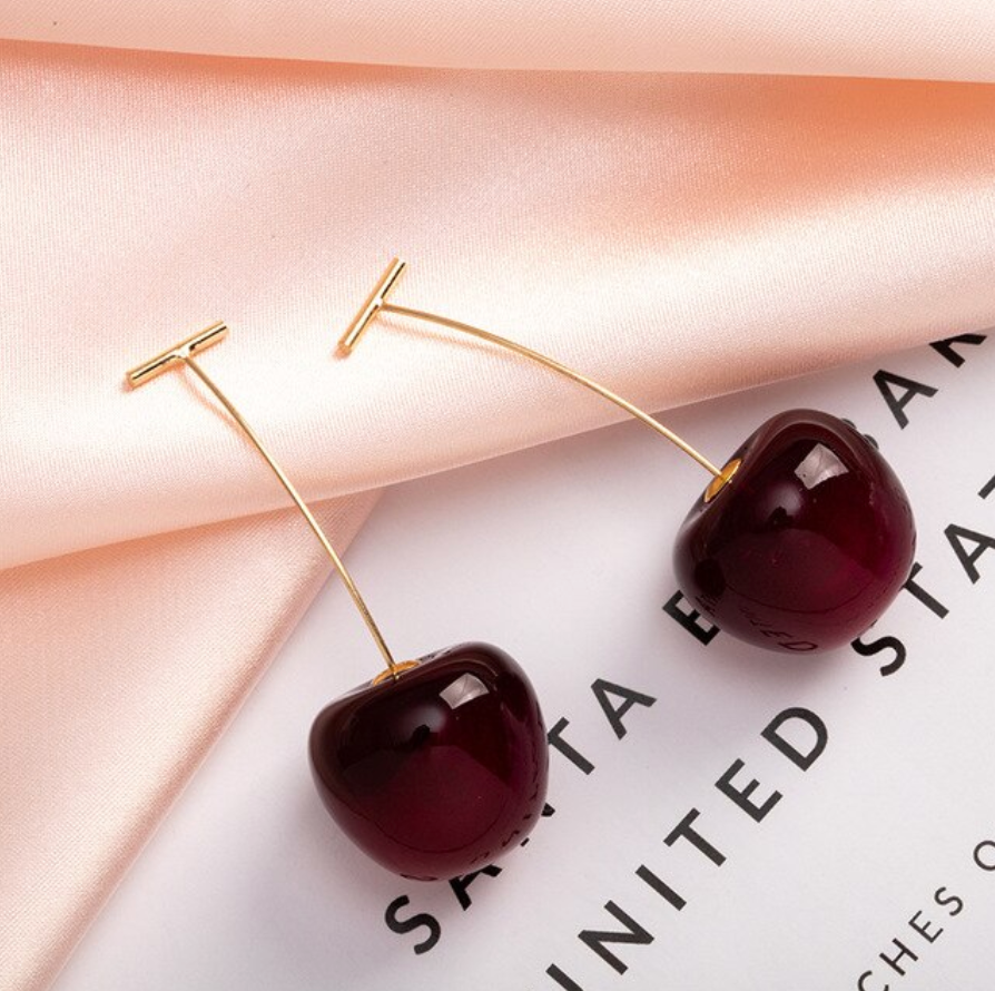 Earrings Red Cherries
