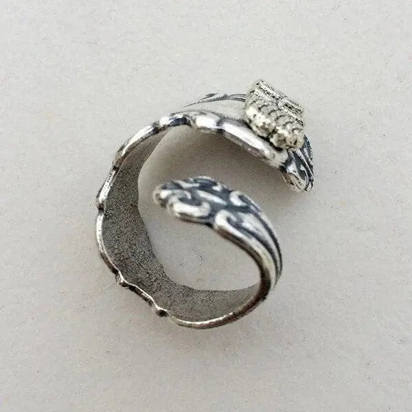 Adjustable Owl Spoon Ring