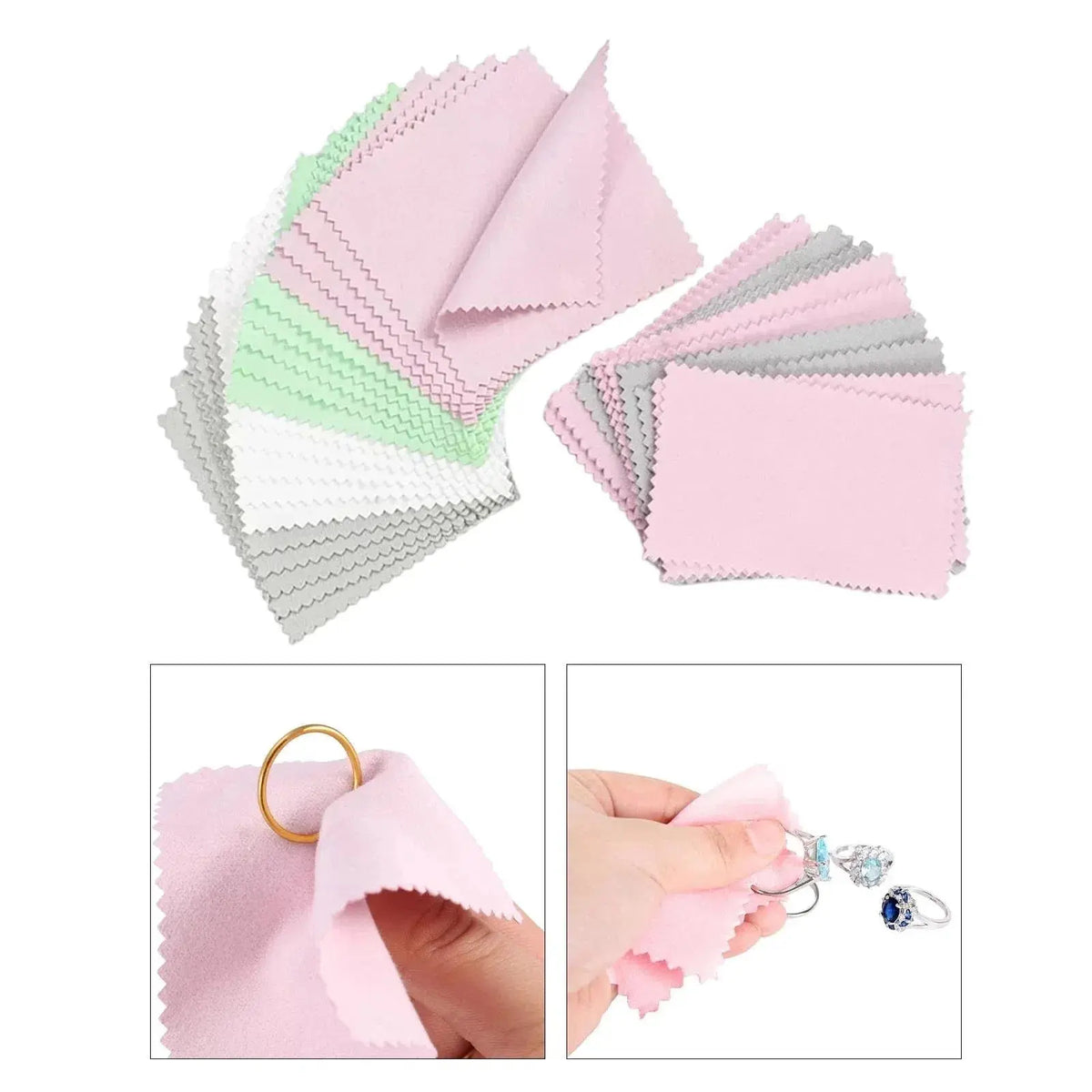 Claire's LuxeShine Jewelry Cleaning Wipes – 50 Ultra-Soft Polishing Cloths for Brilliant Sparkle