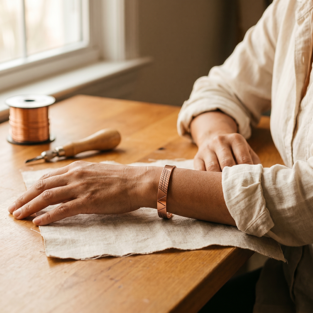 Crest Copper Bracelet
