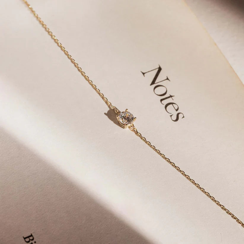 Cléa Moissanite Stone Bracelet | Gold 14k