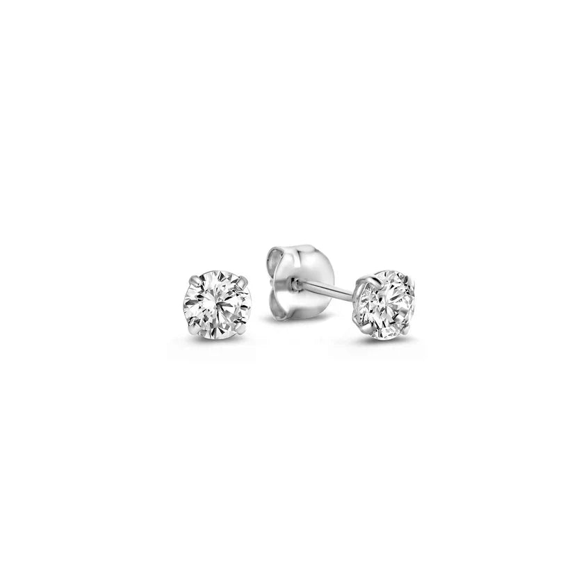Larmes de Lune Stone Stud Earrings | Gold 14k