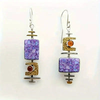 Vintage Lila Stein Old Earrings