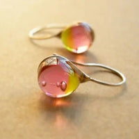 Warm Glass Drop Earrings Vintage
