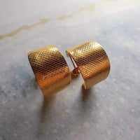 Vintage Golden Basket Earrings