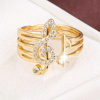 Ring with musical elements