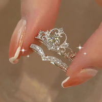 Heller Crown Silver Ring Set