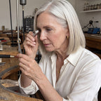 Margaret Prescott at her bench