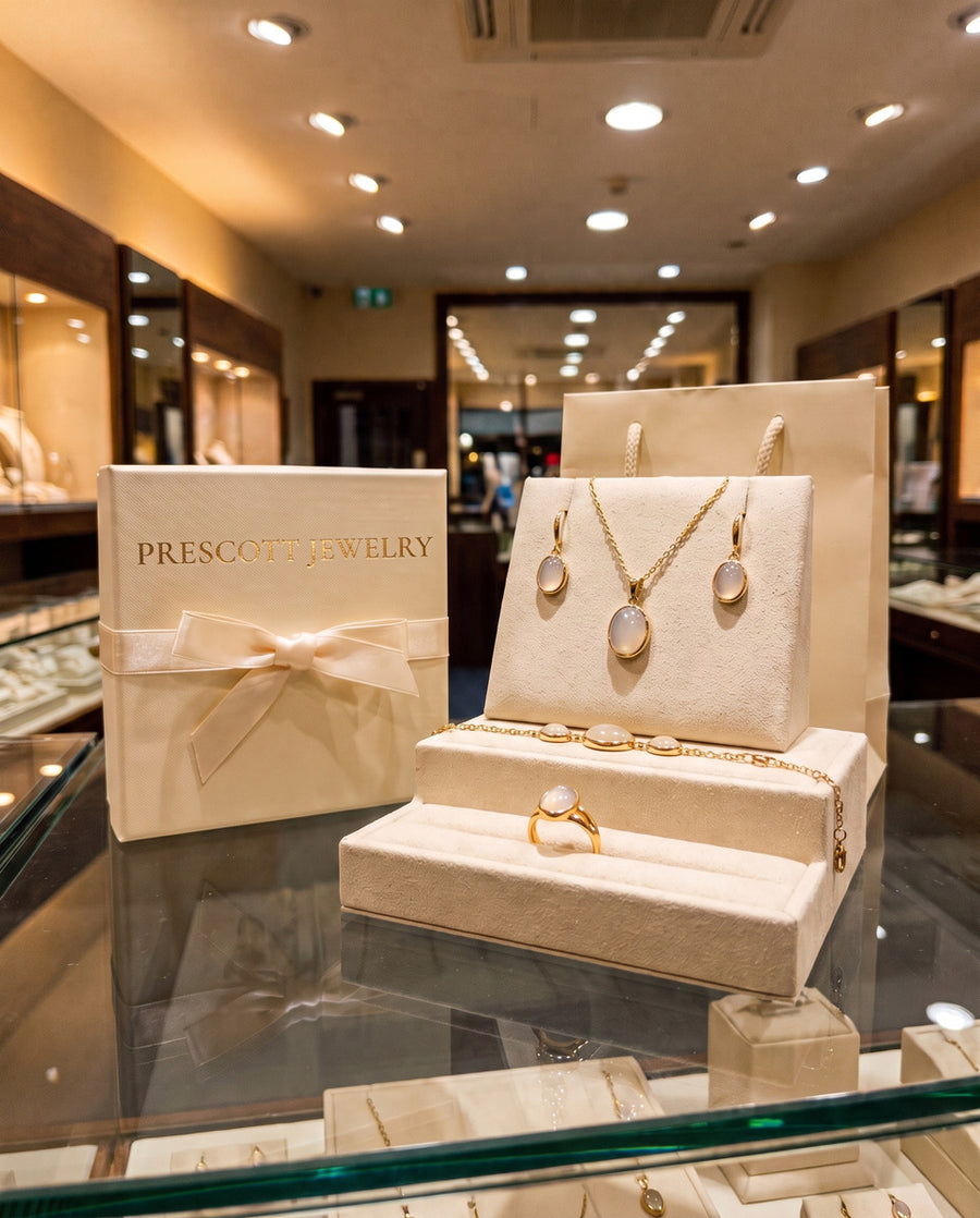 Prescott Jewelry packaging and best-selling set