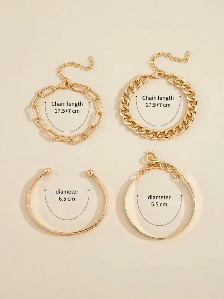 Elan Mercer Bracelet Set | Gold 18k